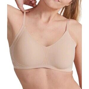 HONEYLOVE SILHOUETTE WIRELESS BRA SAND SIZE XL NUDE